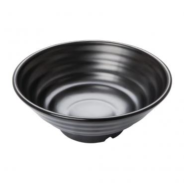 DR512 Olympia Kristallon Fusion Melamine Large Bowls Black 230mm - Pack of 4
