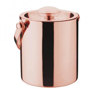 Olympia DR740 Double Walled Ice Bucket with Lid 1Ltr Copper