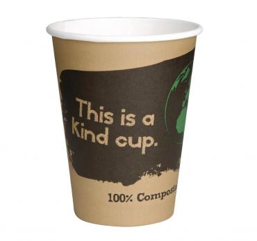 Fiesta Green DS056 Compostable Coffee Cups Single Wall 225ml / 8oz (Pack of 1000)