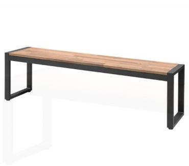 DS158 Bolero Acacia Wood and Steel Industrial Benches 1600mm (Pack of 2)