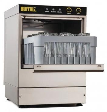 Buffalo DW464 Commercial Compact 350mm Undercounter Glasswasher - Gravity Waste