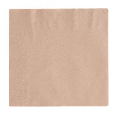 Vegware DW621 Compostable Unbleached Lunch Napkins 330mm (Pack of 2000)