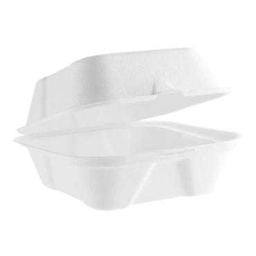 Vegware Compostable Bagasse Burger Boxes 152mm (Pack of 500) - DW625