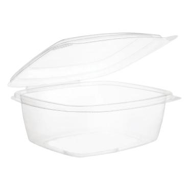 Vegware Compostable PLA Hingled-Lid Deli Containers 680ml/24oz (Pack of 200) - DW627