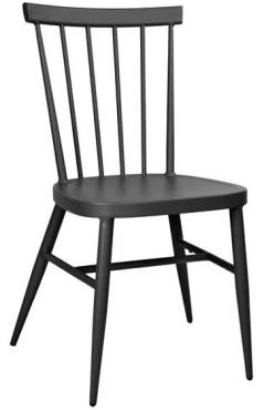 Bolero DX686 Windsor Aluminium Black Chairs (4 Pack)