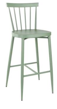 Bolero DX689 Windsor Aluminium Green High Stools (2 Pack)