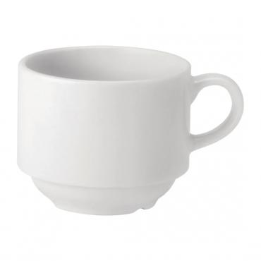 Utopia Pure White Stacking Cups 200ml (Pack of 24) - DY332
