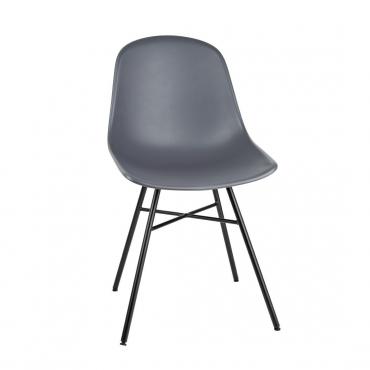 Bolero - 2 Pack - Arlo Side Chairs with Metal Frame - Charcoal 