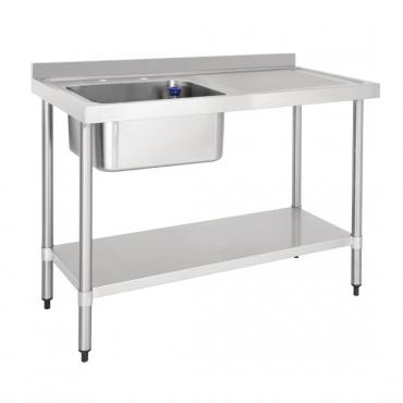 Vogue DY823 Single Bowl Stainless Steel Sink RH Drainer. 1200mm Wide.