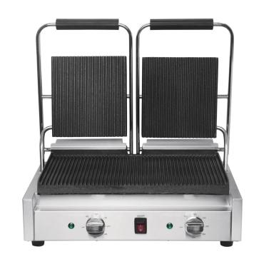 Buffalo Bistro Double Ribbed Contact Grill – DY994