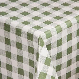 E796 PVC Green Check Tablecloth