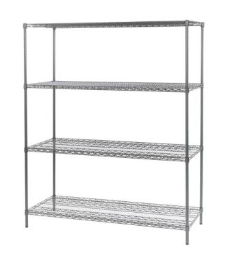 EZ Store 4 Tier Nylon Coated Wire Shelving - Depth 600mm Height 1800mm