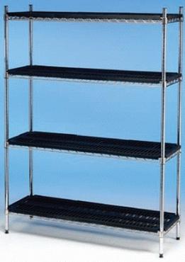 EZ Store 4 Tier Polyrakk Shelving - Nylon Subframe