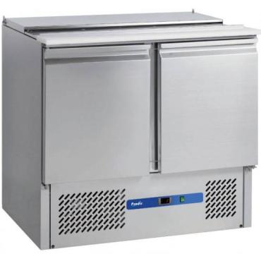 Prodis EC2SALAD 2 Door Compact Saladette Table, 2 x 1/1 + 2 x 1/4GN Topping Well