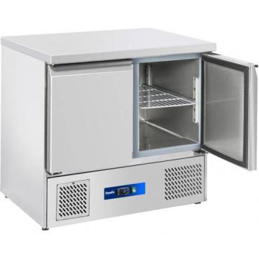 Prodis EC2SSLE Low Energy Fully Ventilated 2 Door Compact Saladette Counter, Flat Top