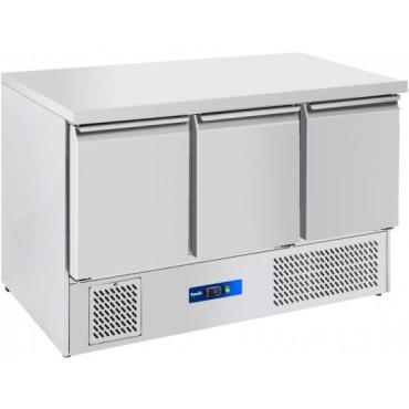 Prodis EC3SSLE Low Energy Ventilated 3 Door Compact Saladette Counter, Flat Top