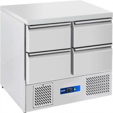 Prodis EC4DSSLE 4 Drawer Ventilated Compact Saladette Counter - Flat Top