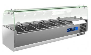 Prodis ECT18G 1800mm 8 x 1/3GN Topping Unit With Curved Glass Top