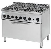 Tecnoinox EFX105GV7 6 Burner Gas Oven Range with Electric Convection Oven