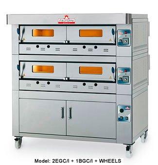 Italforni EGC-2 Heavy Duty Twin Deck Gas Fired Pizza Oven