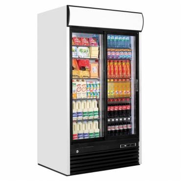 Iarp EIS104 Sliding Double Door Display Fridge