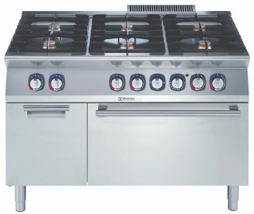 Electrolux 371006 6 Burner Dual Fuel Commercial Oven With Cupboard
