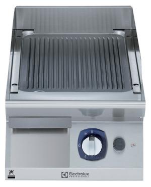Electrolux Professional 700XP W400 Brushed Chrome Ribbed Gas Griddle - 371323
