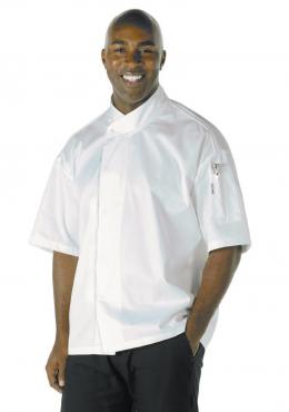 Chef Works A857 Cool Vent White Short Sleeve Executive Chef Jacket