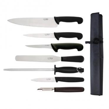 Hygiplas 7 Piece Starter Set with 26.5cm Chef Knife and Roll Bag - F203