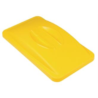 F637 Rubbermaid Yellow Lid With Handle