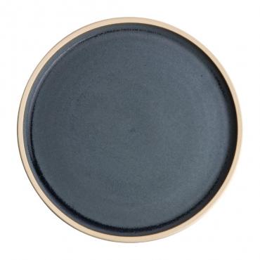 Olympia Canvas FA300 Flat Round Plates Blue Granite (Pack of 6) 180mm 