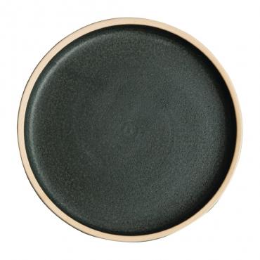 Olympia Canvas FA321 Flat Round Green Verdigris Plates (Pack of 6) 180mm 