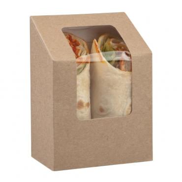 Colpac Compostable Kraft Tortilla Wrap Packs With PLA Window (Pack of 500) - FA378