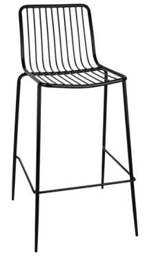 Bolero FB875 Steel Wire High Stools Black (4 Pack)