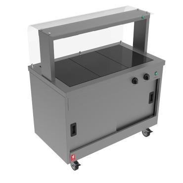 Falcon Vario-Therm 3 Hot Top Mobile Servery Counter With Heated Gantry
