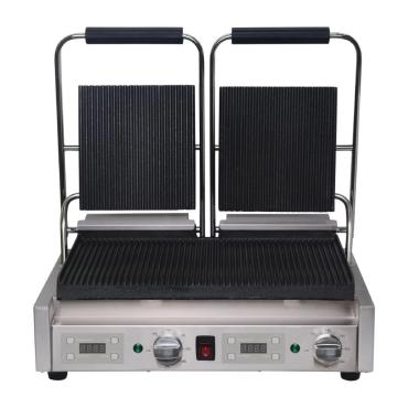 Buffalo Double Ribbed Contact Grill  FC383