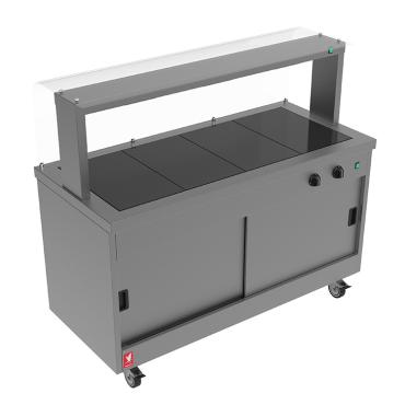 Falcon Vario-Therm 4 Hot Top Mobile Servery Counter With Heated Gantry