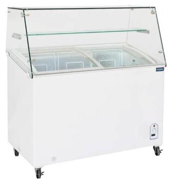 Polar FL991 G-Series Display Chest Freezer with Glass Surround 200Ltr
