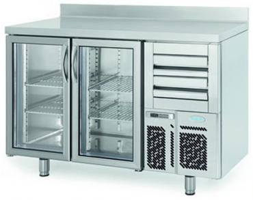 Infrico FMPP1500CR Commercial Tall Back Bar 2 Door Refrigerated Counter