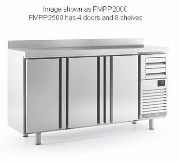 Infrico FMPP2500 Commercial 4 Door Refrigerated Prep Counter