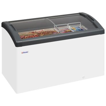 Elcold Focus131 Sliding Curved Glass Lid Chest Freezer