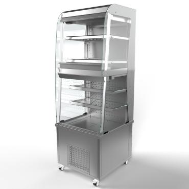 Free Flow MHC1 Grab & Go Heated & Chilled Display Merchandiser with Rear Doors