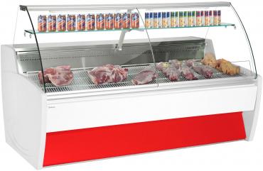Frilixa MAXIME MEAT Commercial Curved Glass Fresh Meat Serveover Counter