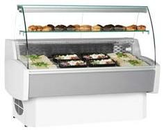 Frilixa PRIMA Curved Glass Commercial Slimline Serveover Counter Range