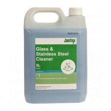 Jantex Green Glass and Stainless Steel Cleaner Concentrate 5Ltr - FS412