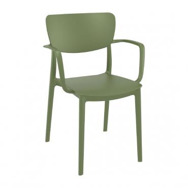 Lisa Arm Chair Olive Green (Pack of 2) FS559
