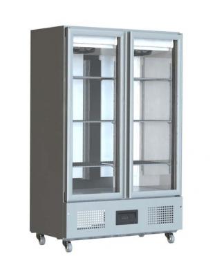 Foster FSL800G 11-318 Slimline Glass Double Door Cabinet - 800L