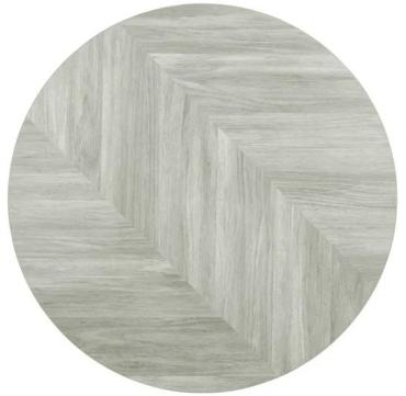 Bolero FU511 Pre-Drilled Round Table Top Chevron Design 600mm