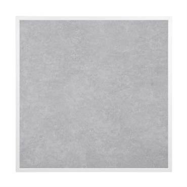 Bolero Light Greay Outdoor Tempered Glass Table Top White Trim