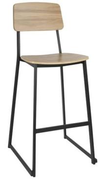 Bolero FU525 Beaufort Wooden Interior High Stools (2 Pack)